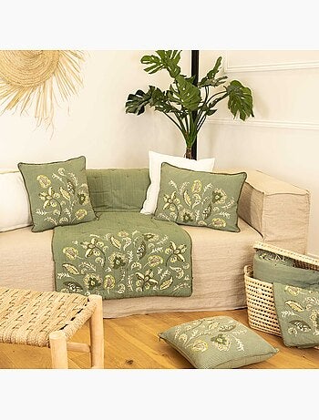 Cuscino decorativo in polilinea con motivo floreale