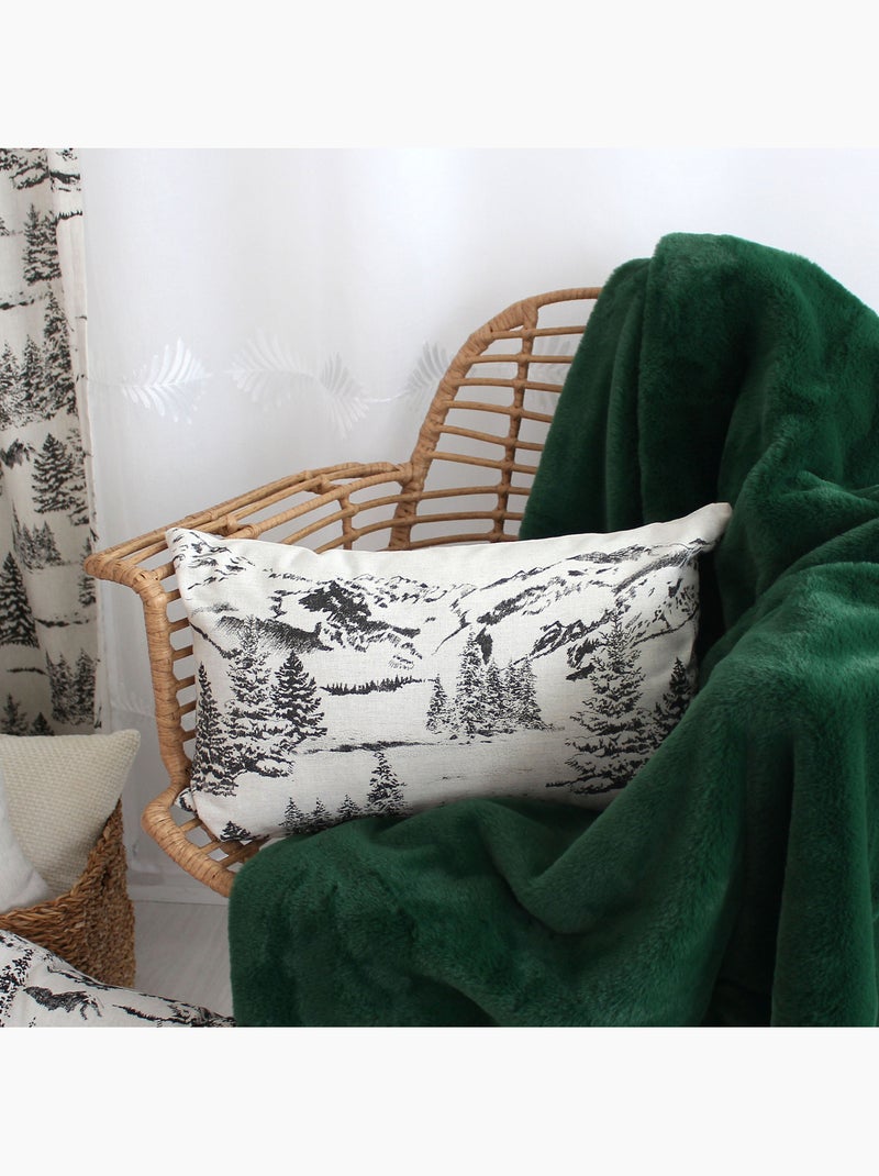 Cuscino decorativo in stile montano, sfoderabile Grigio antracite - Kiabi