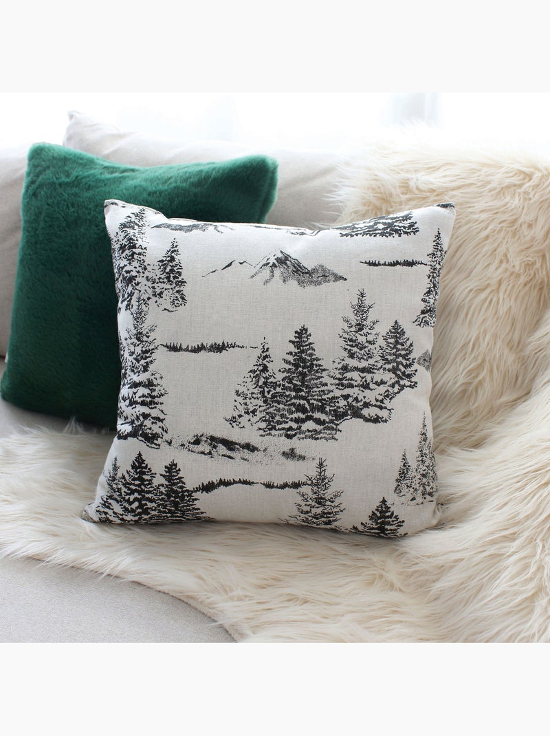 Cuscino decorativo in stile montano, sfoderabile Grigio antracite - Kiabi
