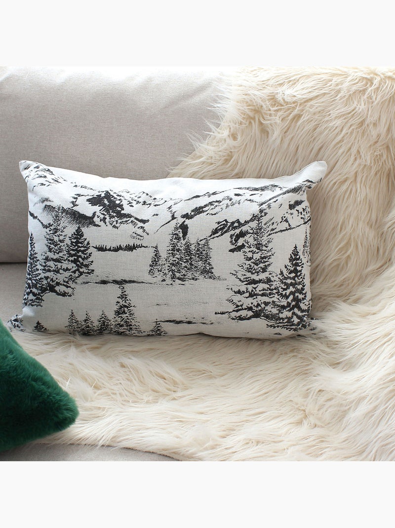 Cuscino decorativo in stile montano, sfoderabile Grigio antracite - Kiabi