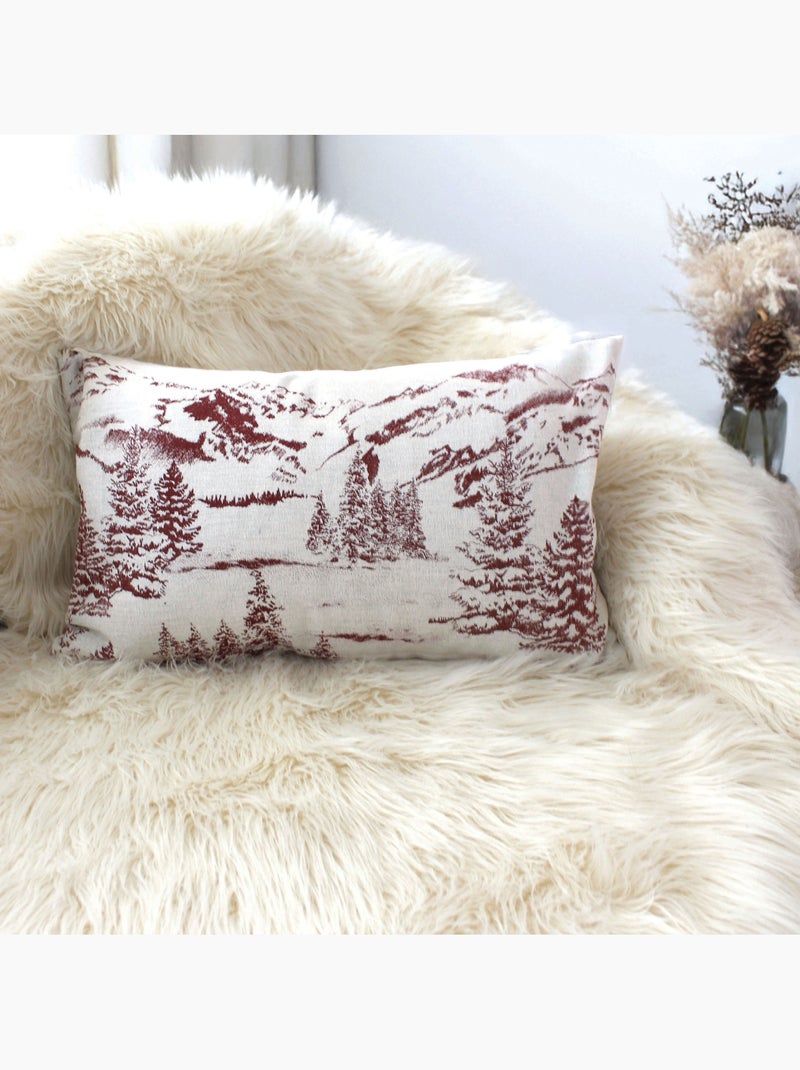 Cuscino decorativo in stile montano, sfoderabile Rosso - Kiabi