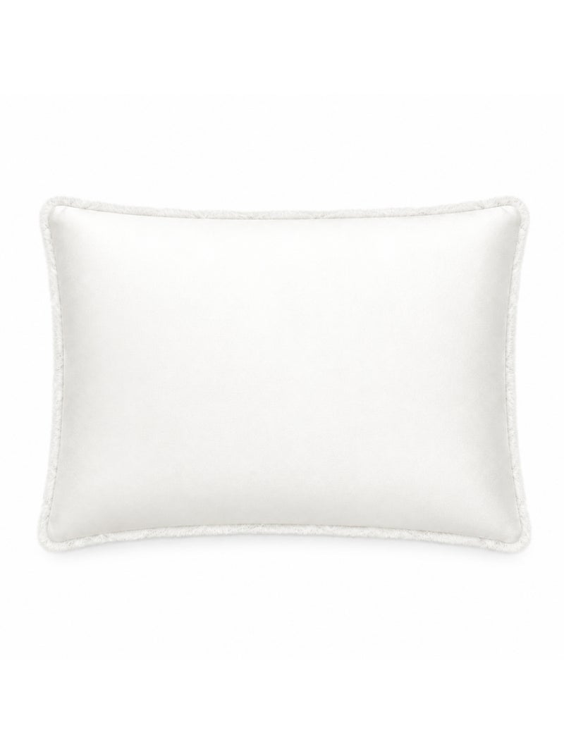 Cuscino decorativo maculato con trama a riccioli e retro in velluto Ecru - Kiabi