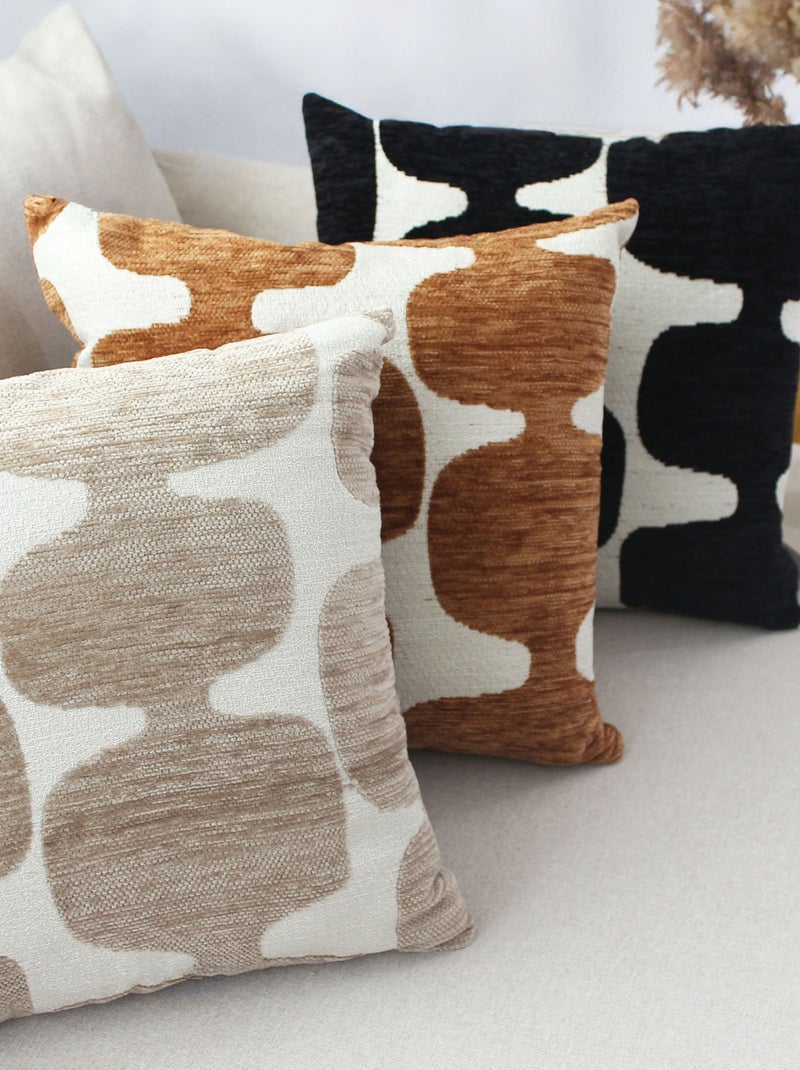 Cuscino decorativo moderno in jacquard sfoderabile Nero - Kiabi