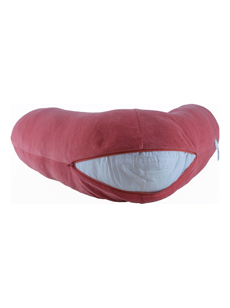 Cuscino gravidanza cotone bio sfoderabile Bordeaux - Kiabi