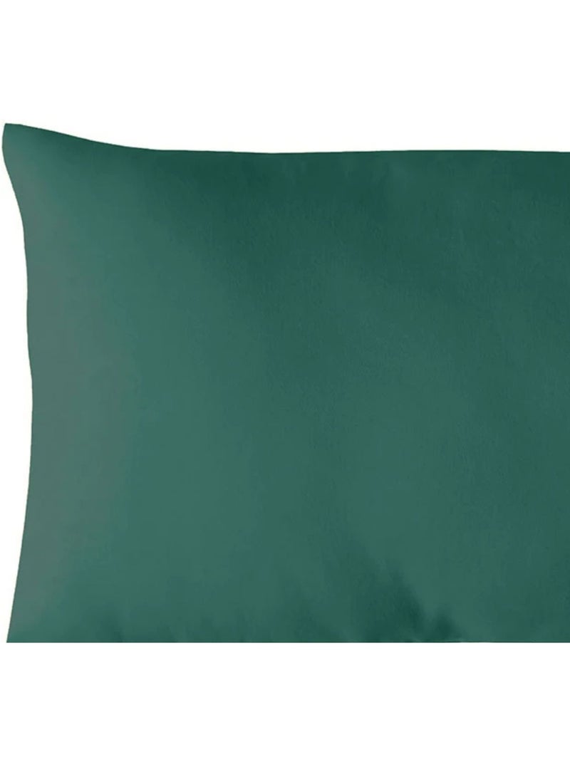 Cuscino in cotone a tinta unita con fodera non sfoderabile Verde scuro - Kiabi