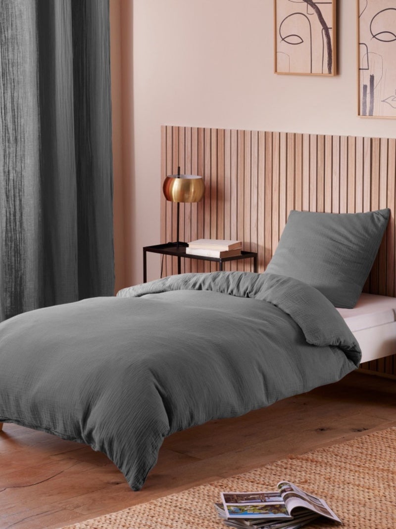 Cuscino in Cotone Alia PROMO LINGE Grigio antracite - Kiabi