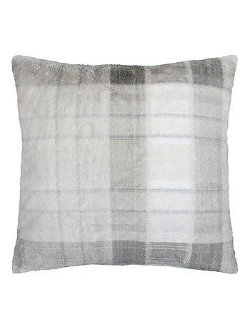 Cuscino in finta pelliccia tartan