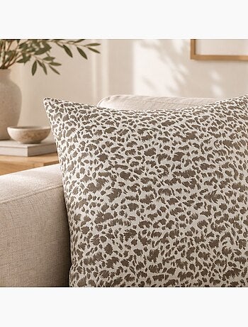 Cuscino in jacquard a trama astratta, stile naturale