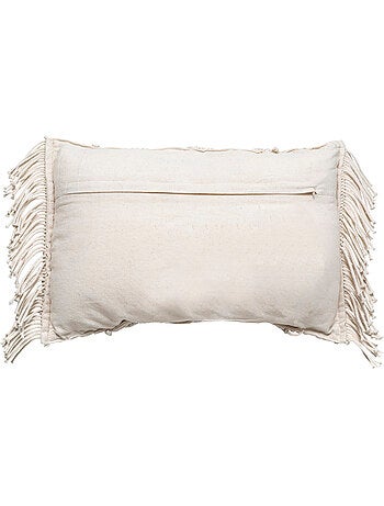 Cuscino in macramè con frange