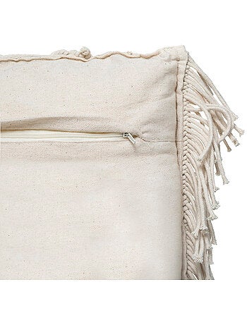 Cuscino in macramè con frange