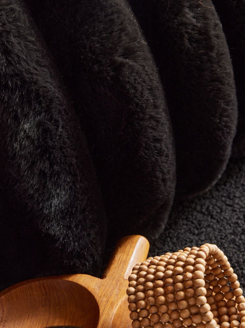 Cuscino in maglia morbida nero - Kiabi