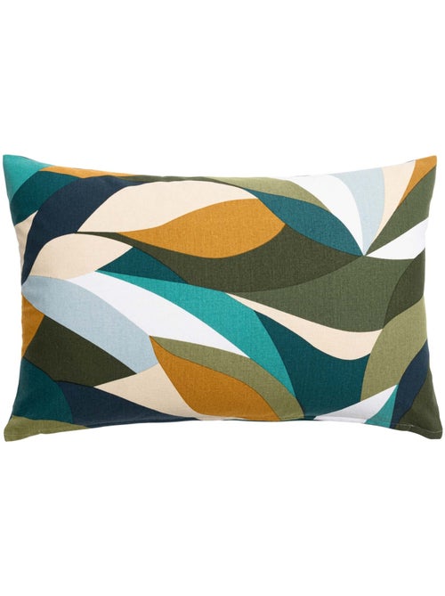 Cuscino in policotone con foglie grafiche - Kiabi