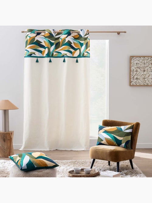 Cuscino in policotone con foglie grafiche - Kiabi