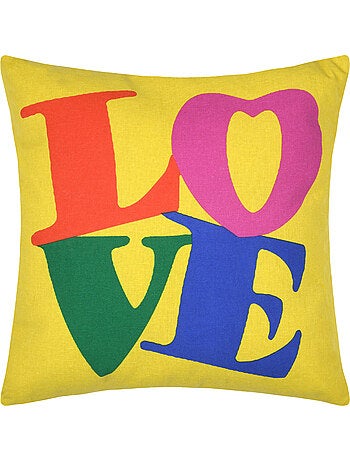 Cuscino in policotone stampato LOVE