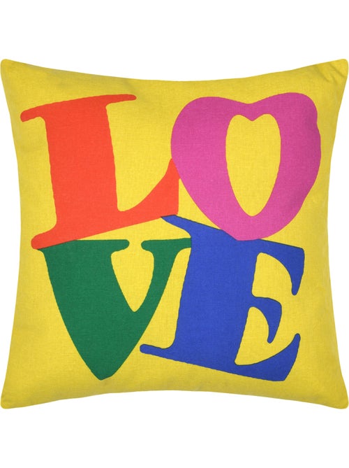 Cuscino in policotone stampato LOVE - Kiabi Cuscino in policotone stampato LOVE - Kiabi