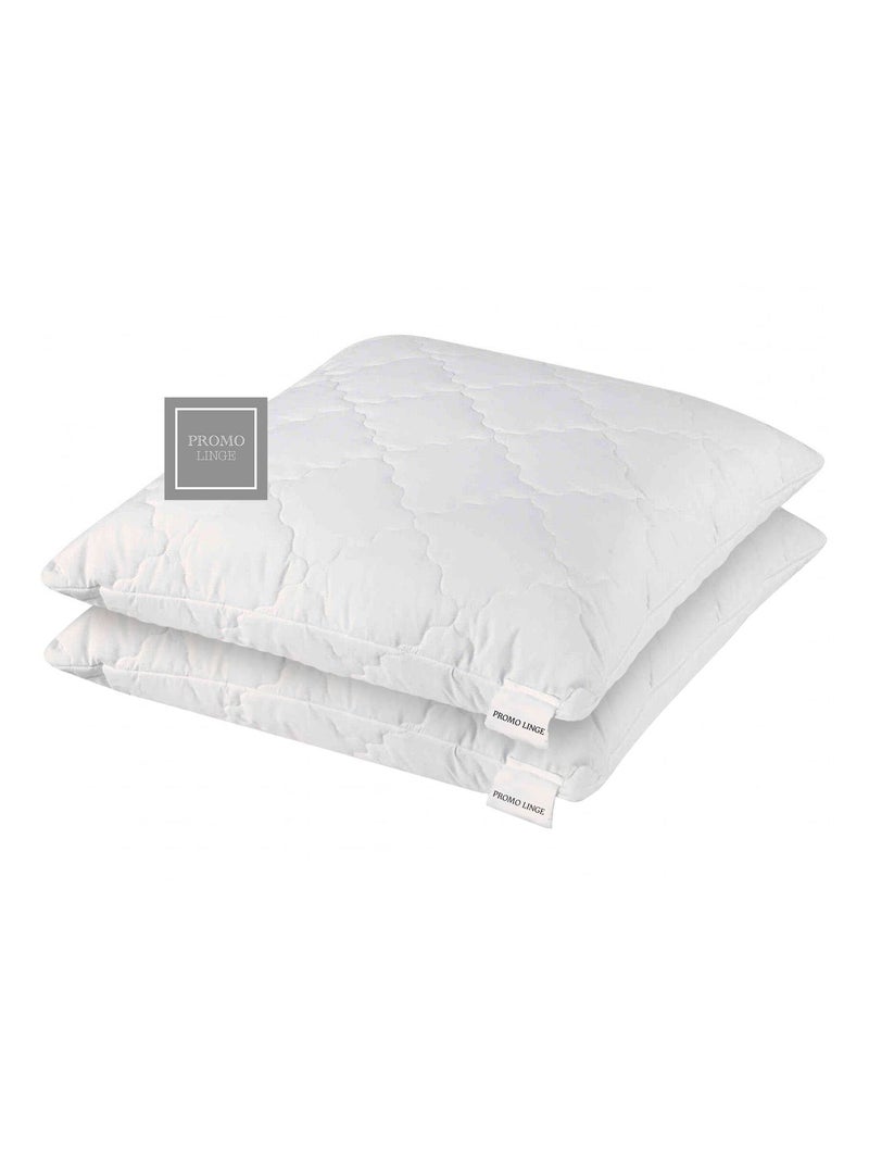 Cuscino in Poliestere Flocon Mémoire de Forme PROMO LINGE Bianco - Kiabi