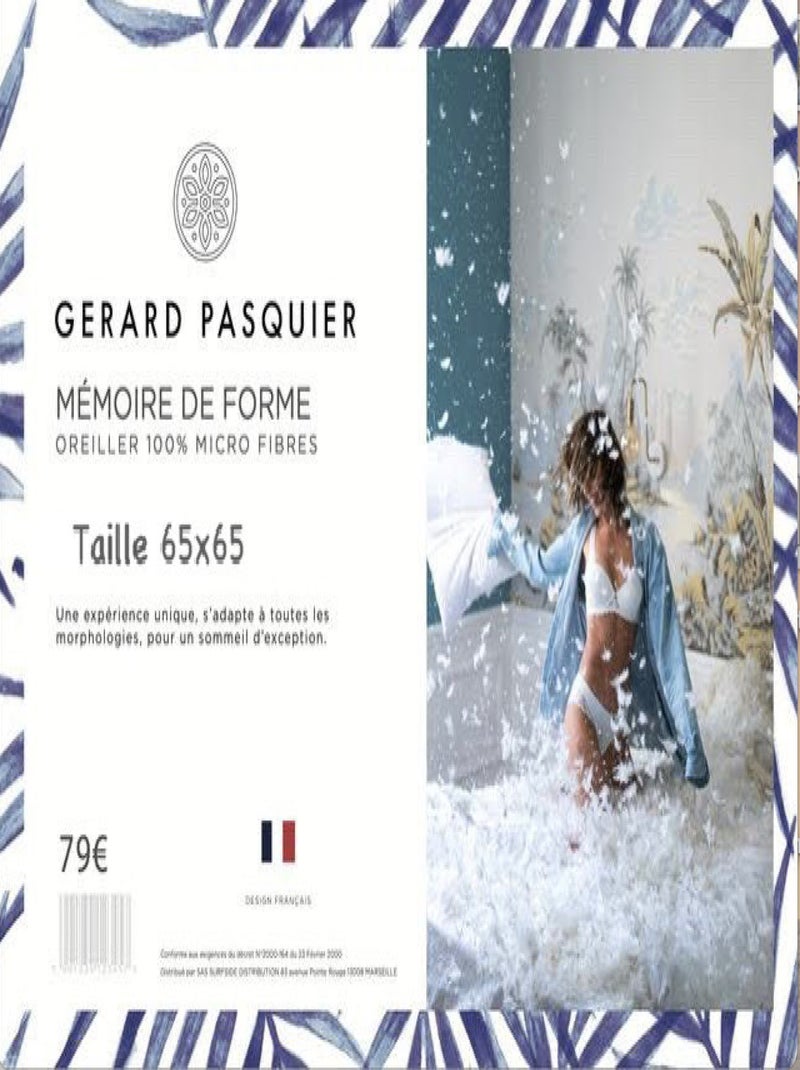 Cuscino in Poliestere Flocon Mémoire de Forme PROMO LINGE Bianco - Kiabi