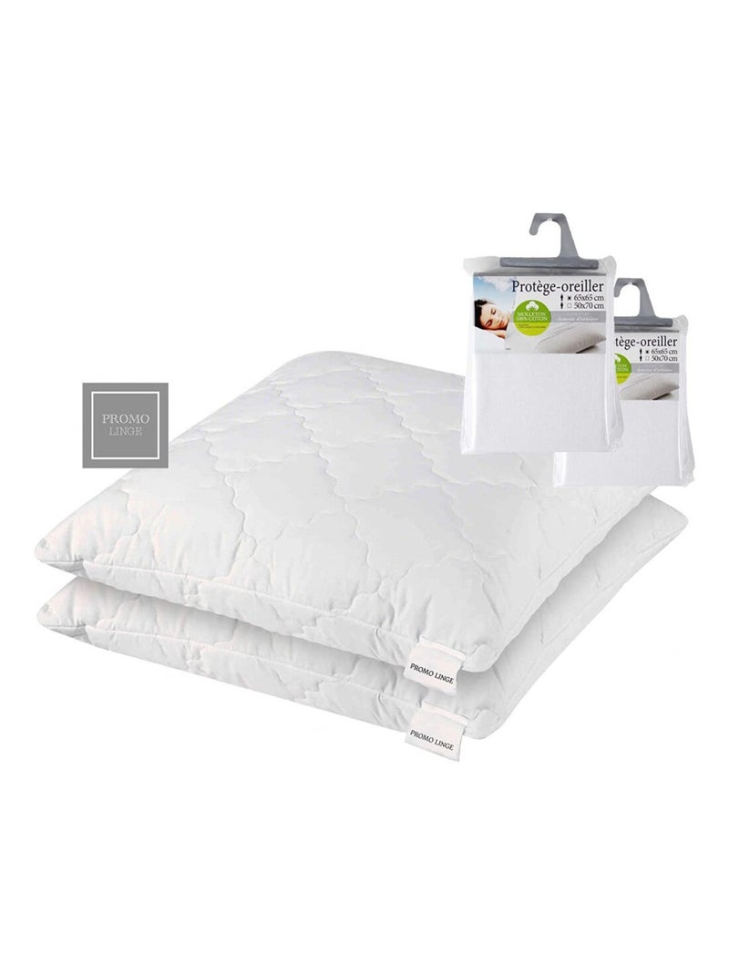 Cuscino in Poliestere Flocon Mémoire de Forme PROMO LINGE Bianco - Kiabi