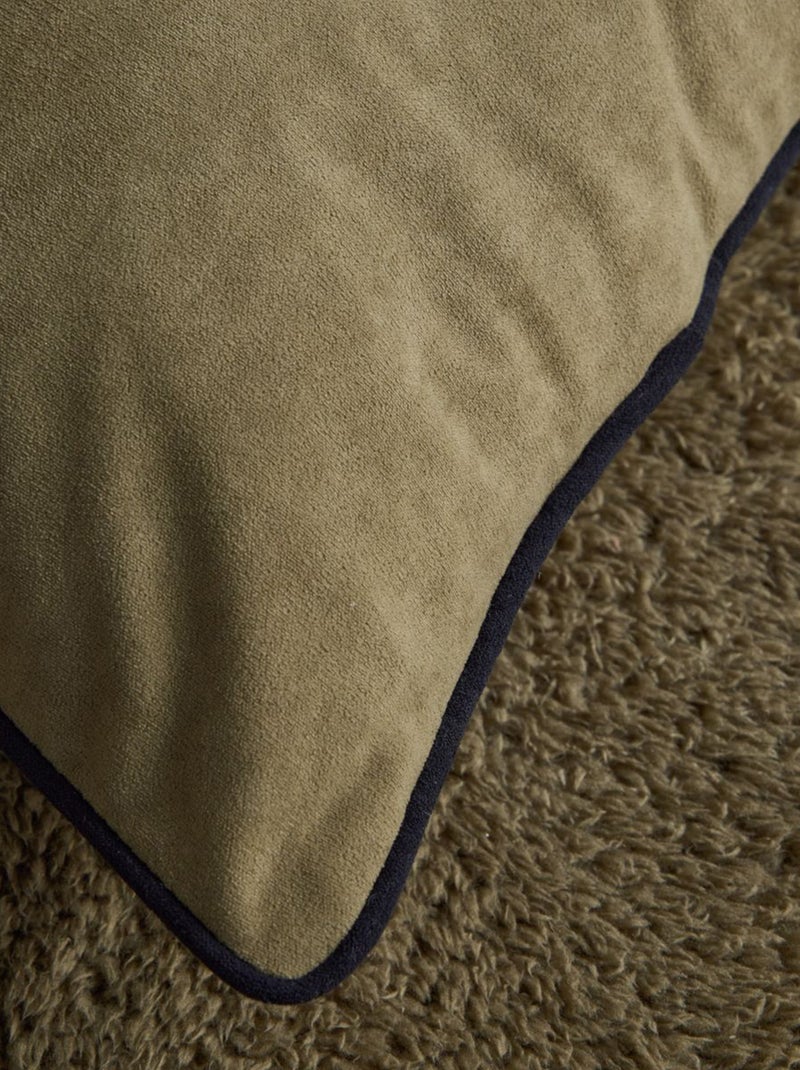 Cuscino in velluto 45 x 45 cm KAKI - Kiabi