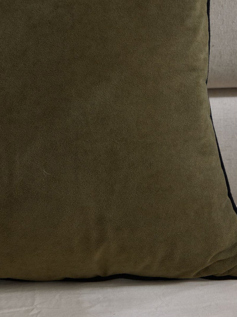 Cuscino in velluto 45 x 45 cm KAKI - Kiabi