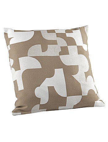 Cuscino jacquard geometrico a trama retrò