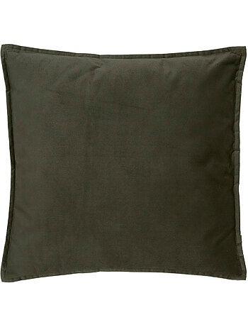 Cuscino lilou in cotone verde cachi 45x45cm