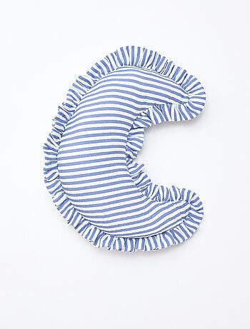 Cuscino luna a righe e volant