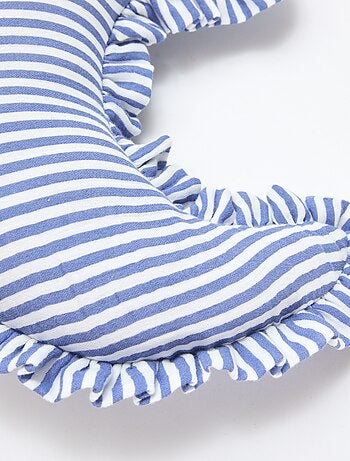 Cuscino luna a righe e volant