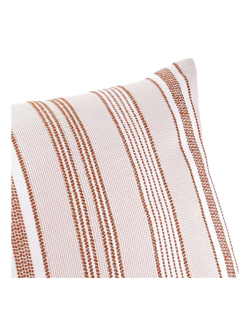 Cuscino outdoor a righe idrorepellente Arancione - Kiabi