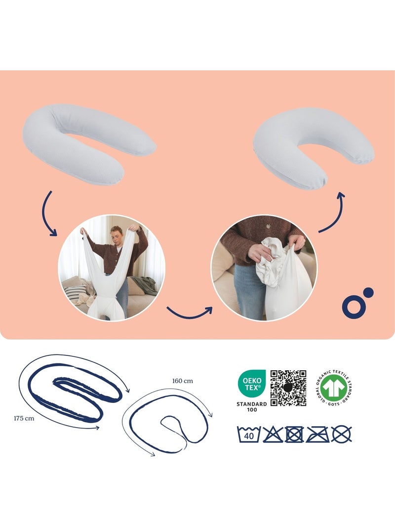Cuscino per allattamento e gravidanza 2 in 1 twisty 'doomoo' Grigio - Kiabi