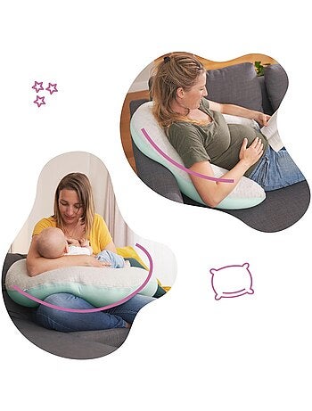 Cuscino per allattamento e gravidanza evolutivo 2 in 1 Fluffy 'Badabulle'