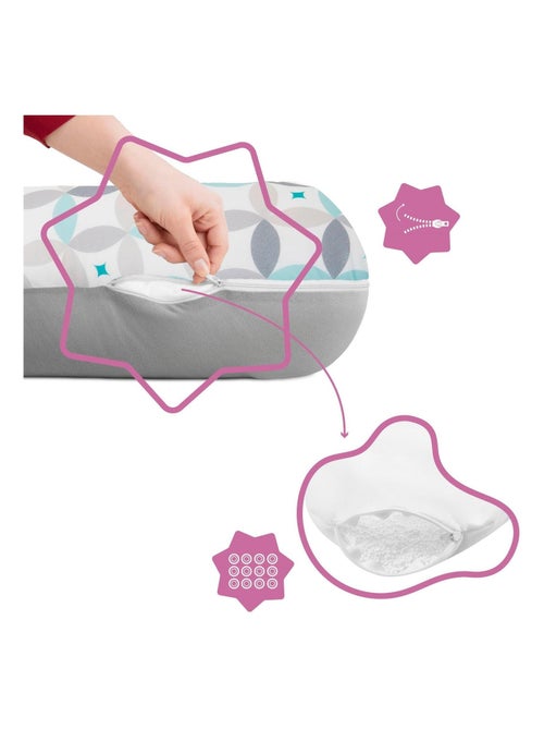 Cuscino per allattamento e gravidanza evolutivo 2 in 1 Graphique 'Badabulle' - Kiabi Cuscino per allattamento e gravidanza evolutivo 2 in 1 Graphique 'Badabulle' - Kiabi