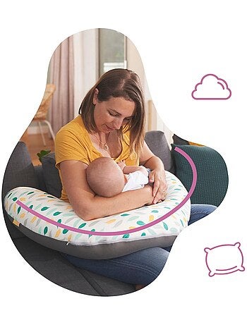 Cuscino per allattamento e gravidanza evolutivo 2 in 1 Fluffy 'Badabulle'