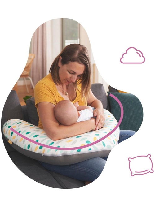 Cuscino per allattamento e gravidanza evolutivo 2 in 1 Plumes 'Badabulle' - Kiabi