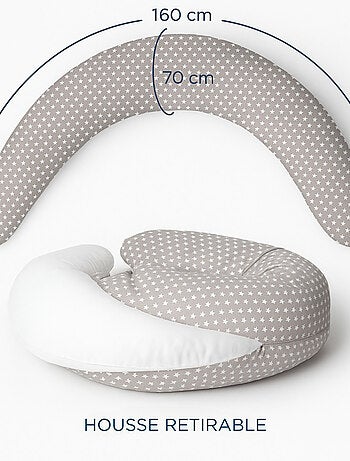 Cuscino per allattamento e gravidanza Thermobaby stelle cotone OEKO-TEX