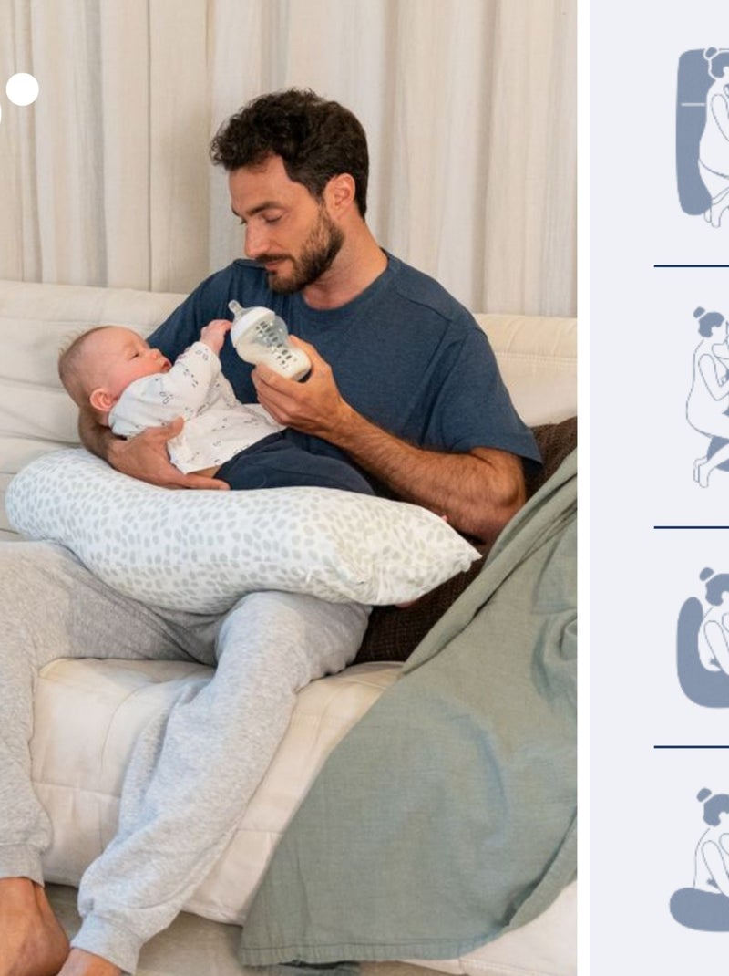 Cuscino per allattamento e gravidanza XXL MAXXY 'doomoo' Verde chiaro - Kiabi