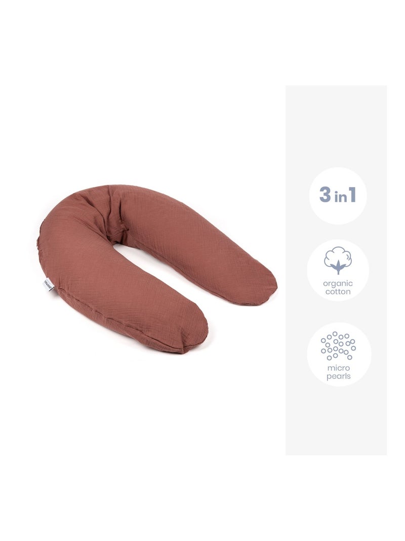 Cuscino per l'allattamento e la gravidanza Comfy Big Tetra 'Doomoo' Rosso scuro - Kiabi