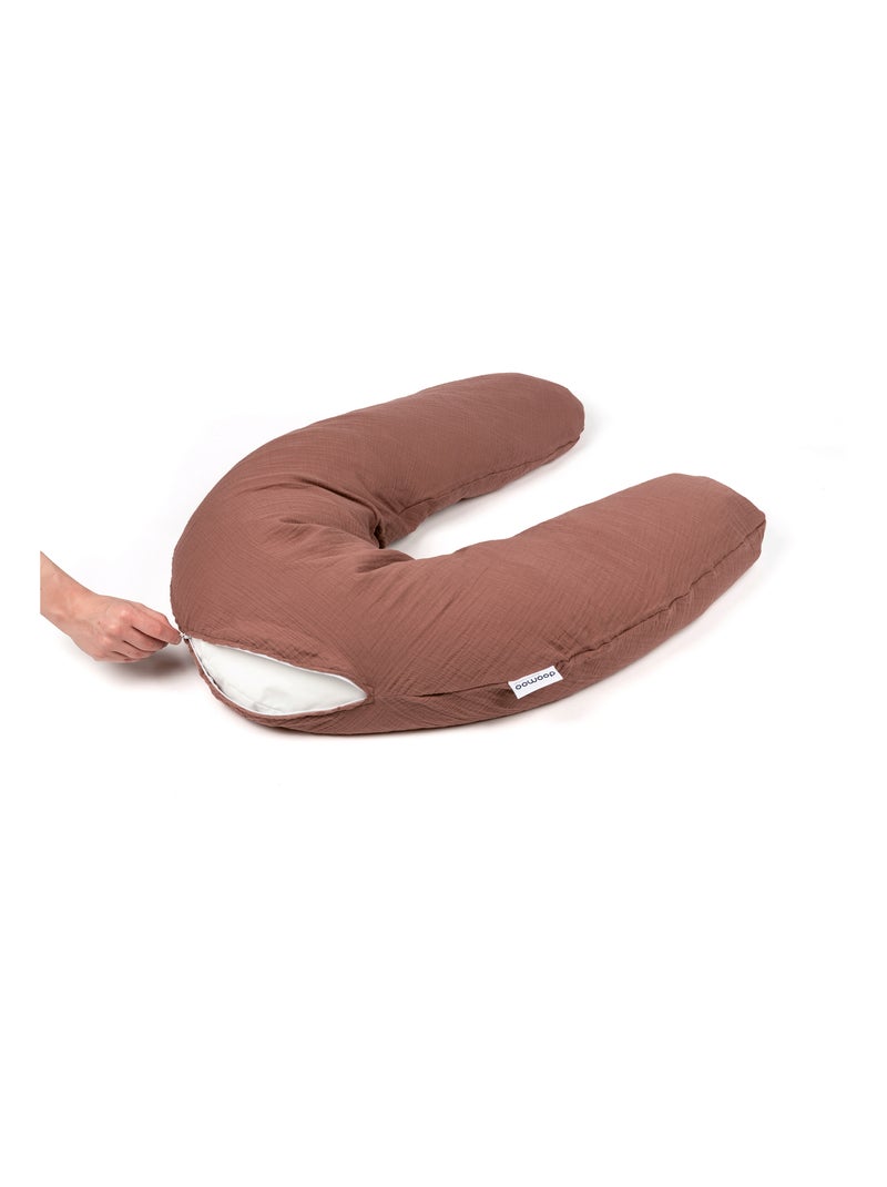 Cuscino per l'allattamento e la gravidanza Comfy Big Tetra 'Doomoo' Rosso scuro - Kiabi