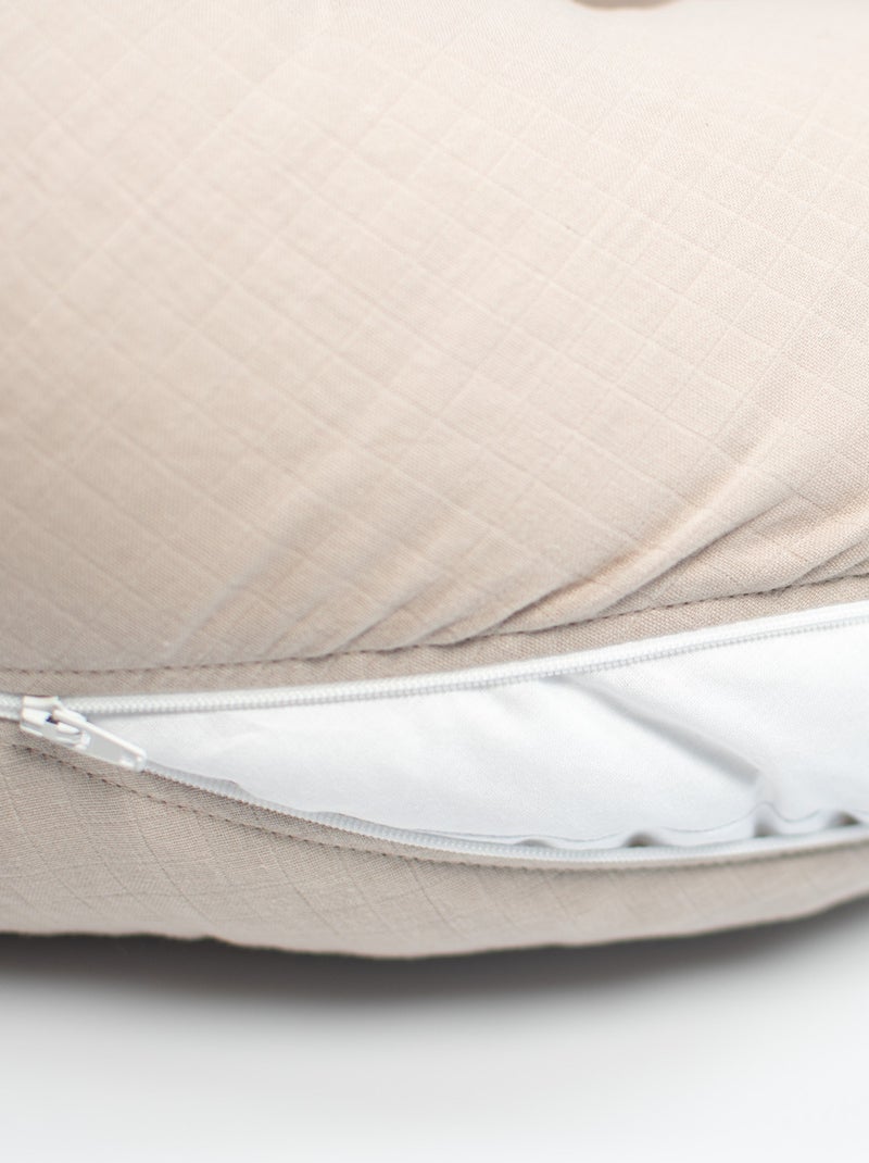 Cuscino per maternità e allattamento + federa in mussola di cotone | sevira kids | sevira kids Beige - Kiabi