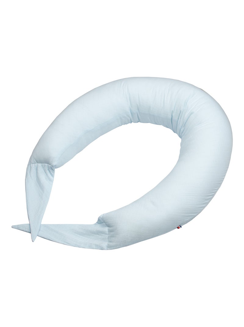 Cuscino per maternità e allattamento + federa in mussola di cotone | sevira kids | sevira kids Blu - Kiabi