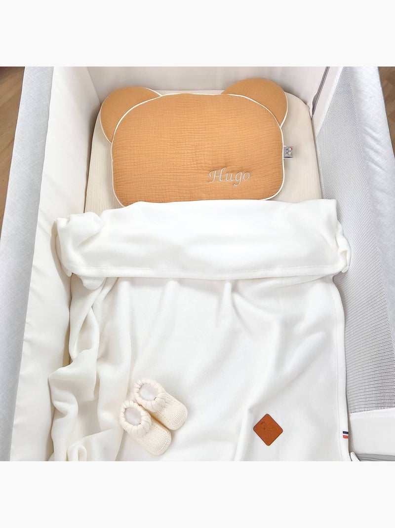 Cuscino per neonato piatto e reversibile in cotone | SEVIRA KIDS Ecru - Kiabi