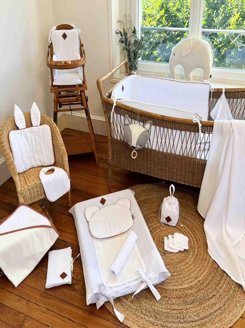 Cuscino per neonato piatto e reversibile in cotone | sevira kids | sevira kids Bianco dorato - Kiabi