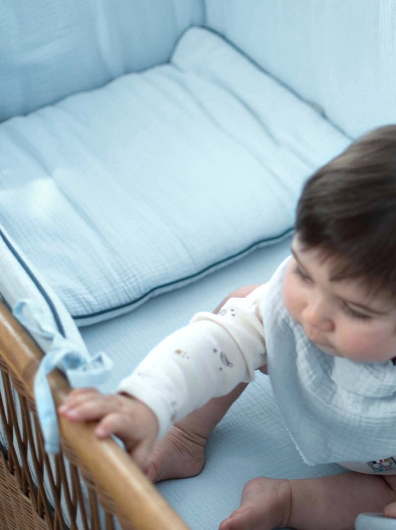 Cuscino per neonato piatto e reversibile in cotone | sevira kids | sevira kids Blu - Kiabi