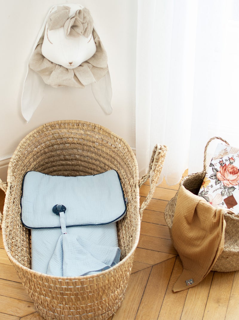 Cuscino per neonato piatto e reversibile in cotone | sevira kids | sevira kids Blu - Kiabi