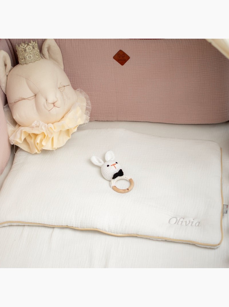 Cuscino per neonato piatto e reversibile in cotone | sevira kids | sevira kids Ecru - Kiabi