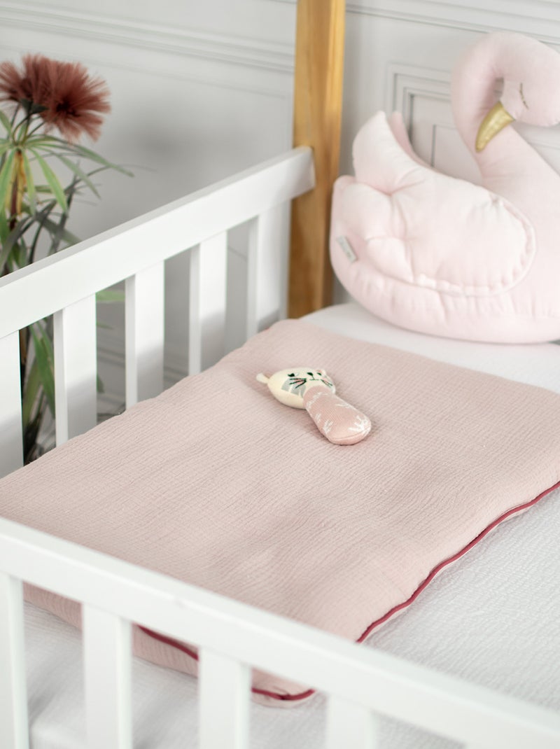 Cuscino per neonato piatto e reversibile in cotone | sevira kids | sevira kids Rosa - Kiabi