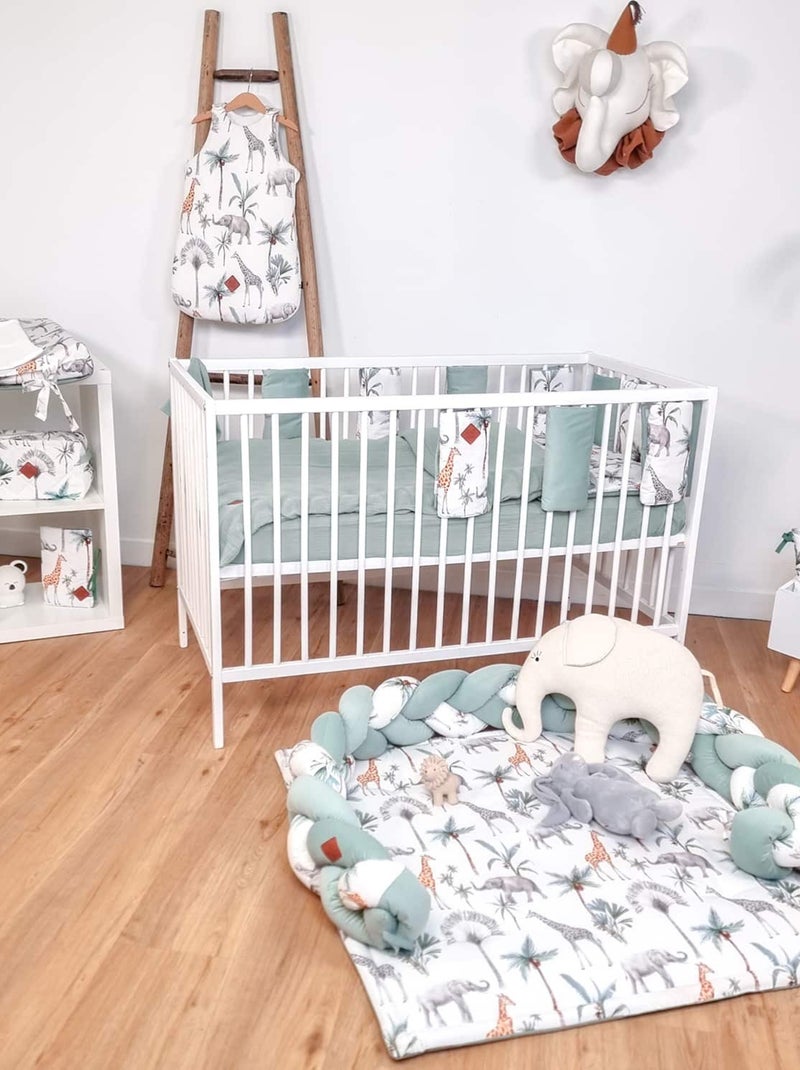 Cuscino per neonato piatto e reversibile in cotone | sevira kids | sevira kids Verde acqua - Kiabi