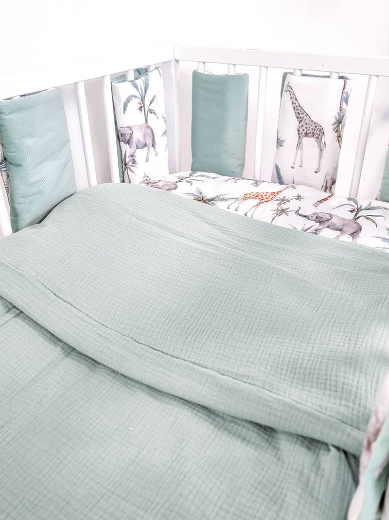 Cuscino per neonato piatto e reversibile in cotone | sevira kids | sevira kids Verde acqua - Kiabi
