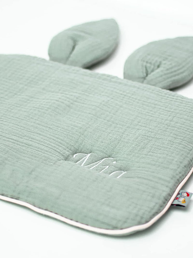 Cuscino per neonato piatto e reversibile in cotone | sevira kids | sevira kids Verde acqua - Kiabi