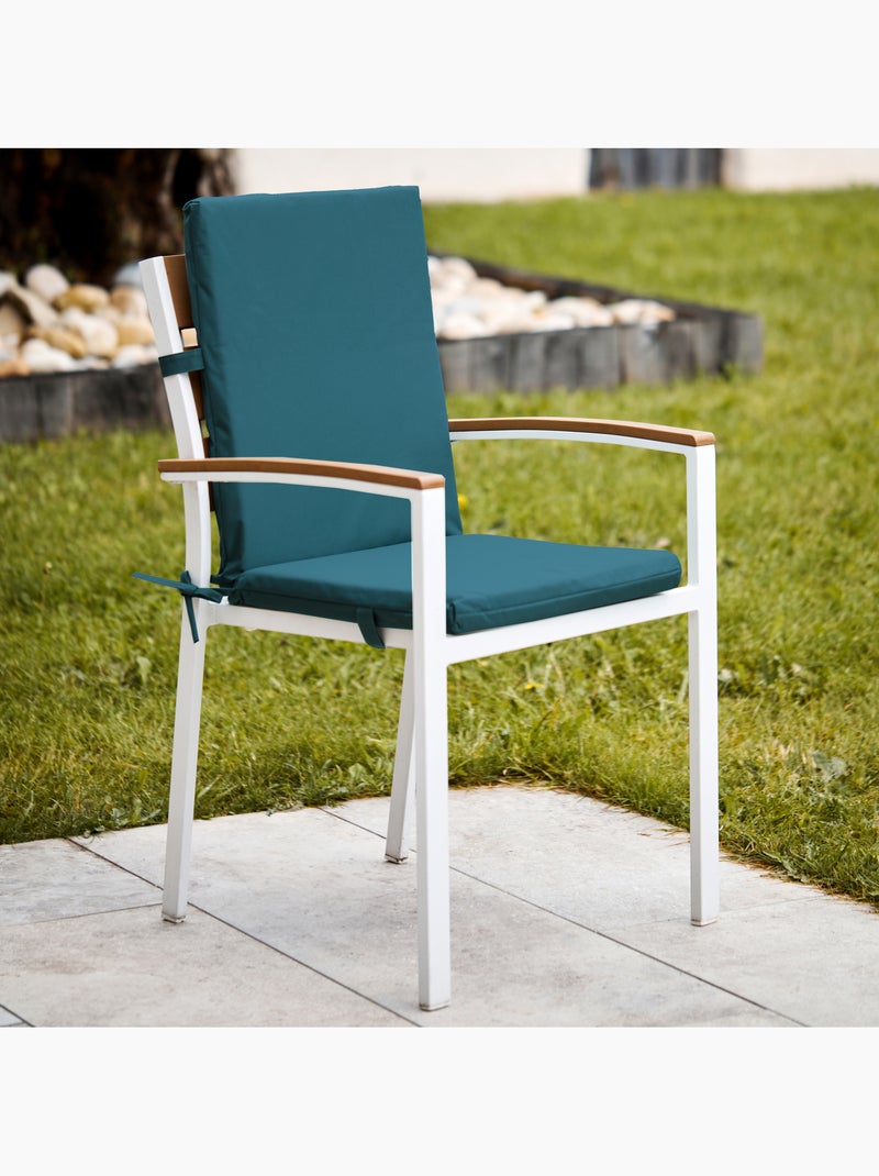 Cuscino per sedia da esterno MINORQUE, seduta e schienale Blu pavone - Kiabi